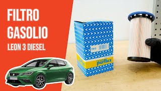 Youtube thumbnail of video "Cambio filtro gasolio Leon 3 1.6 TDI ⛽"