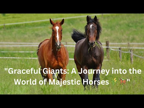 "Graceful Giants: A Journey into the World of Majestic Horses 🌾🏇"
