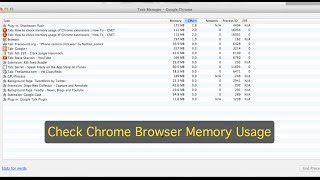 Chrome Browser Memory Usage