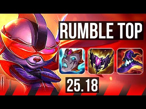RUMBLE vs GRAGAS (TOP) | 60k DMG, 7 solo kills, Godlike | KR Grandmaster | 25.18