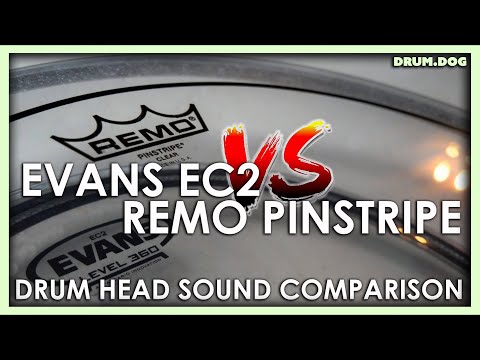 Evans EC2 VS. Remo Pinstripe - Tom Head Sound Comparison!
