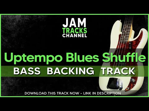 Bass Backing Track : Uptempo Blues Shuffle in A