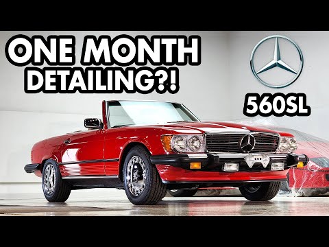 Thumbnail for Classic Mercedes 560SL R107 // MONTH LONG Restoration Detailing by Video c, SEAT, video, Mercedes-Benz, Car, vide