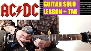 AC/DC - THIS MEANS WAR - GUITAR SOLO LESSON + TAB