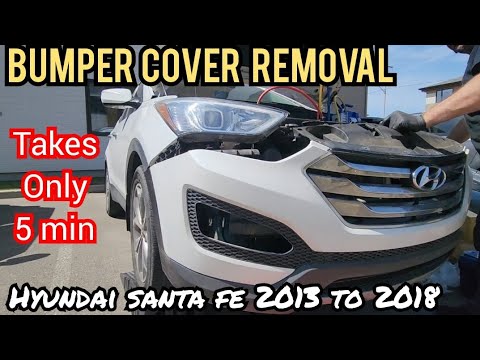 How to remove the Bumper - Hyundai Santa Fe 2013 to 2018