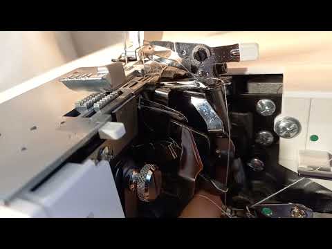 Singer Professional 5 - einfädeln der Fünf-fadensicherheitsnaht breit (9.)