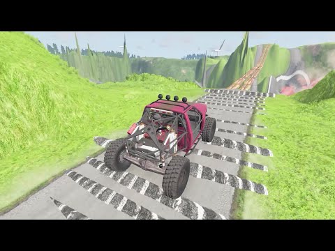 Cars vs Log Bridge in Lava Crater Best Map – BeamNG Drive