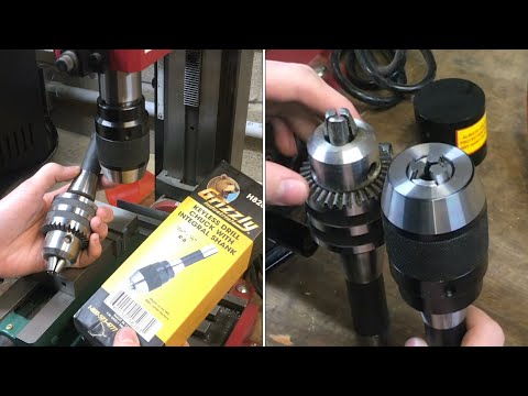 (REVIEW) grizzly h8263 - 132"-12" x r-8 keyless drill chuck with integral shank