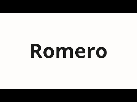 How to pronounce Romero | Ромеро (Romero in Russian)
