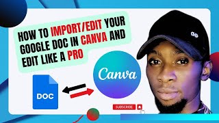 How to Import & Edit Google Doc in Canva || Create Ebook/pdf in Canva Full Tutorial