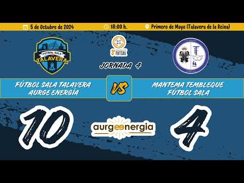 RESUMEN – FS Talavera Aurge Energía - Tembleque FS (3ª División - Grupo XVI - J4 - 24/25)