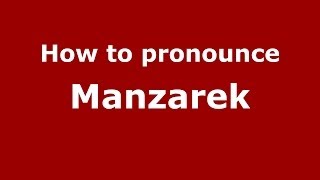How to pronounce Manzarek