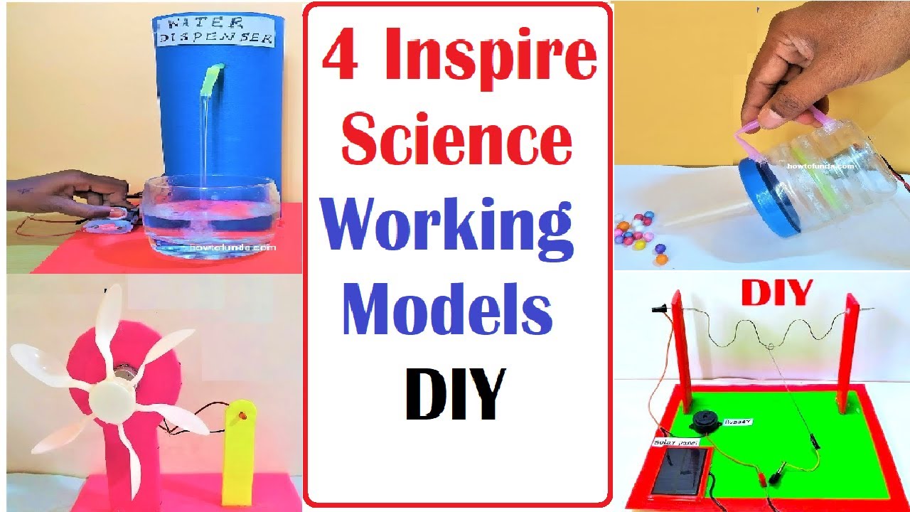 4 innovative inspire award science project working model for science exhibition - diy | howtofunda