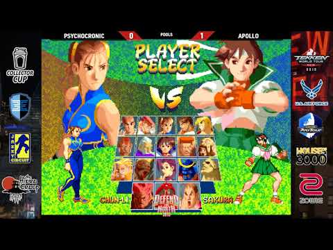 Street Fighter Alpha 2 - Psychocronic (Chun Li) vs. Apollo (Sakura) @ Defend the North 2019