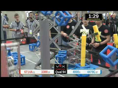 2015 VRC Tech Q94 - 6714A 3388 vs 4000 4478C - 79 to 67 - VEX Worlds 2015 - Technology Division