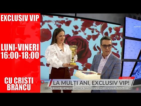 LA MULȚI ANI, EXCLUSIV VIP! CRISTI BRANCU, SURPRIZĂ SPECIALĂ DIN PARTEA SOȚIEI, LA UN AN DE EMISIUNE