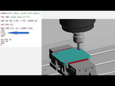 G82 Drill with Dwell Program Example
