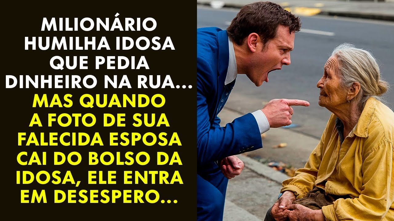 MILIONÁRIO HUMILHA UMA MORADORA DE RUA, MAS QUANDO VÊ A FOTO QUE ELA DEIXOU CAIR, COMEÇA A CHORAR...