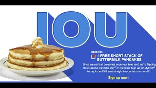 FREE Pancakes at IHOP