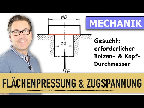 Surface pressure & tensile stress | Calculate bolt diameter | Normal load distribution | Normal f...