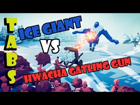 TABS | Ice Giant vs Hwacha Gatling Gun | Cheerleader Buff
