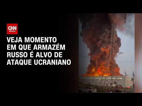 Ataque da Ucrânia em armazém russo causa enorme coluna de fumaça | CNN BRASIL
