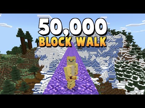 Walking 50,000 Blocks Of New Minecraft 1.18 Terrain