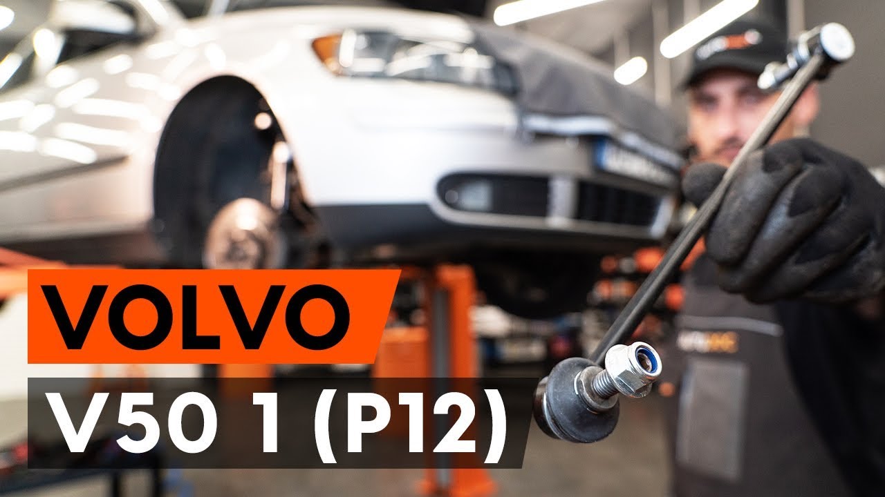 Ako vymeniť predné tyčky stabilizátora na Volvo V50 MW – návod na výmenu