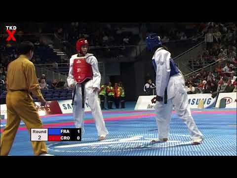 WTF Worlds 2005 Female Welter Weight Semi Final - Gwladys Epangue (France) v Sandra Saric (Croatia)