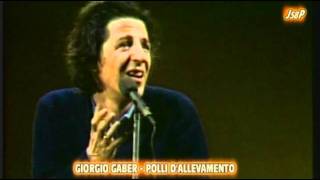 GIORGIO GABER - POLLI  D'ALLEVAMENTO (LIVE)