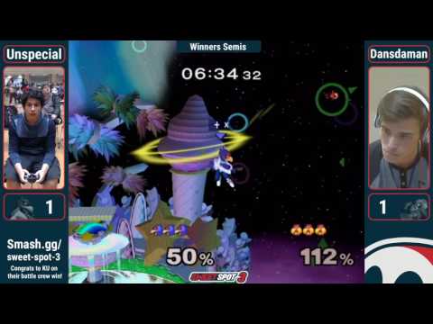 Sweet Spot 3 SSBM - Unspecial (Falco) Vs. Dansdaman (Sheik) Winners Semis