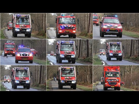 Brandweer met spoed naar Zeer grote Natuurbrand Leuserheide in Leusden (Oefening)!
