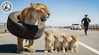 Animal Rescue: Rescuing a Lion Trapped Under a Heavy Tire #109