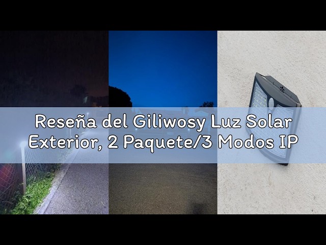 Vídeo relacionado con Giliwosy Luz Solar Exterior, 6 Paquete/3 Modos IP65 Impermeable Focos LED Exterior Solares con Sensor de Movimiento, Luces Solares LED Jardin para Garajes Caminos Puertas (Luz Calida)