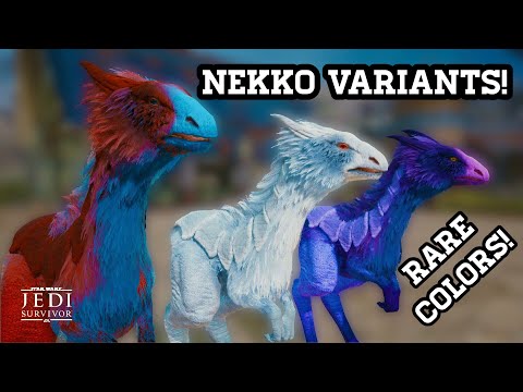FINDING ALL THE COLOUR VARIATIONS FOR NEKKOS IN JEDI: SURVIVOR! RARE COLOURS & HOW I GOT THEM!