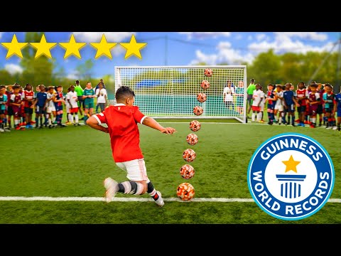 WORLD'S BIGGEST FOOTBALL CROSSBAR CHALLENGE EVER!! ⚽️💦