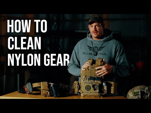 Part of a video titled How to Clean Your Nylon Gear | Tips for Plate Carriers, Belts ... - YouTube