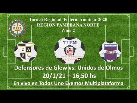 DEFENSORES de GLEW vs. UNIDOS de OLMOS - Fecha 3 - Zona 2 Región Pampeana Norte  - TRFA