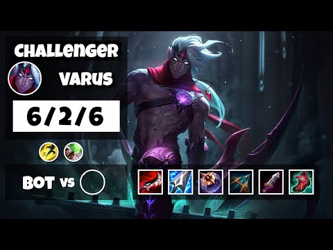 Varus Gameplay Challenger Replay S11 - 11.11 Bot Lane (6/2/6) - BR