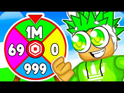 GLÜCKSRAD CHALLENGE 0 oder 1 Mio ROBUX in Roblox!