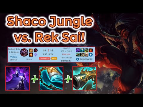Shaco Jungle vs Rek'Sai Diamond Ranked - Season 11[League of Legends] Full Gameplay - Infernal Shaco