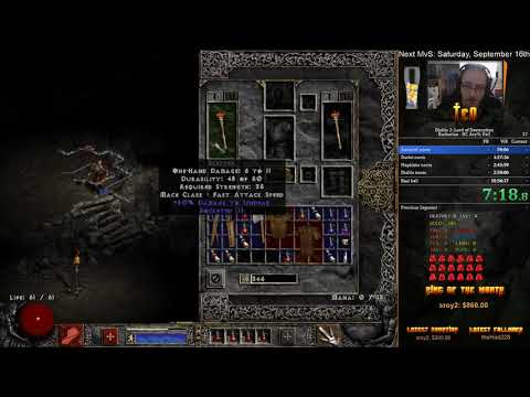 Diablo 2 Barbarian Any% Hell HC RTA Speedrun - 9:54:03