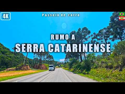 🇧🇷 Erval Velho ➜ Alfredo Wagner | Viagem de Carro por Santa Catarina | 4K • Som Real