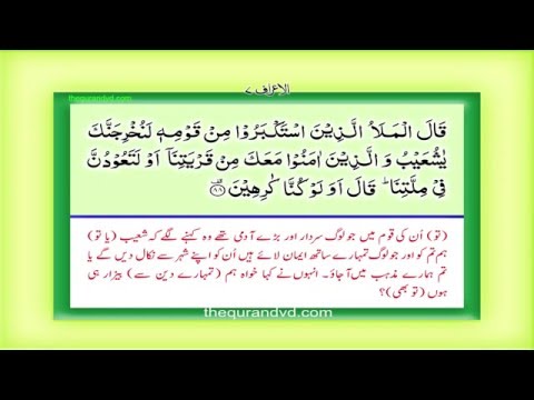 Para 9 - Juz 9 Quran HD Qal al mala Urdu Hindi Translation
