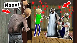 Baldi x Ice Scream fell in love Granny !! - funny horror animation (60 min. super collection)