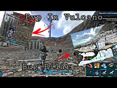 ARK MOBILE - PvP In vulcano And buggy pillar to make tower || PvP No Vulcão e Pilar Bugado - Ep 7