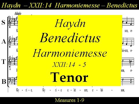 Haydn, Harmoniemesse, Hob. XXII:14,  5.Benedictus - Tenor