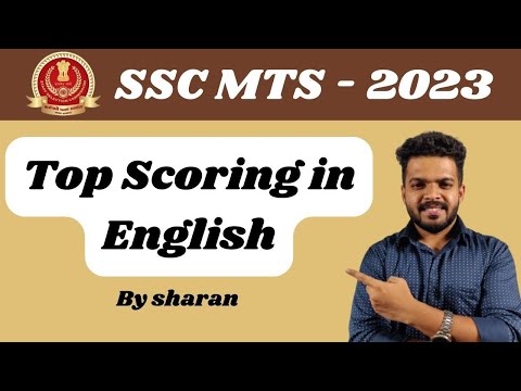 Top scoring in English | SSC MTS 2023 | Important Questions | Veranda Race Kannada