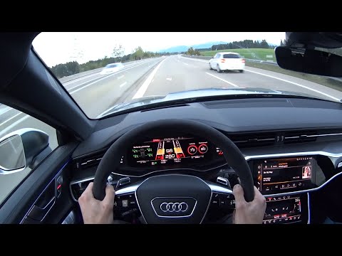 2021 Audi RS6 Avant - fast driving on the German Autobahn | POV