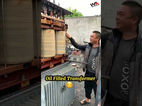 Oil Filled Transformer Recycling to Scrap #transformer #electricalwork #electrician